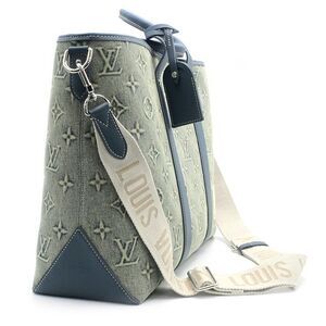 Louis Vuitton Denim Blue Bag Tote Shoulder Big NM Monogram Weekend Wash